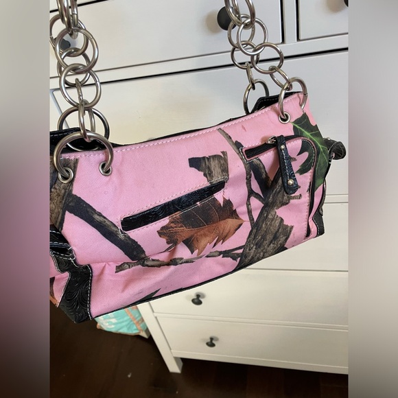 Cowgirl Trendy Pink Camouflage Bedazzled Purse Y2K - Picture 7 of 10